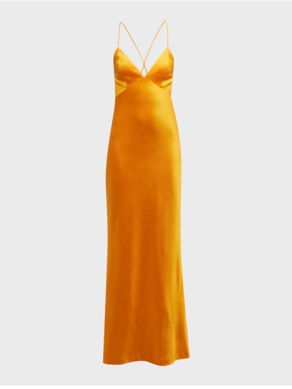 ALICE & OLIVIA Orange Montana Satin Slip Gown